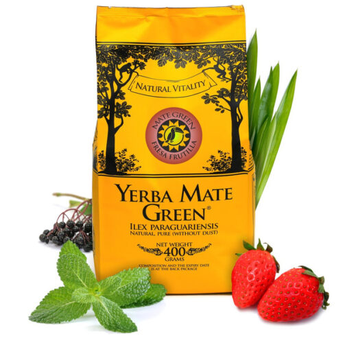 Yerba Mate Green Fresa Frutilla - Mate Tee Maasikatega 400g