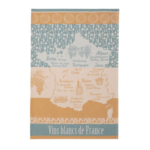 Coucke Köögirätik Vins blancs de France- 100% puuvill 50x75cm