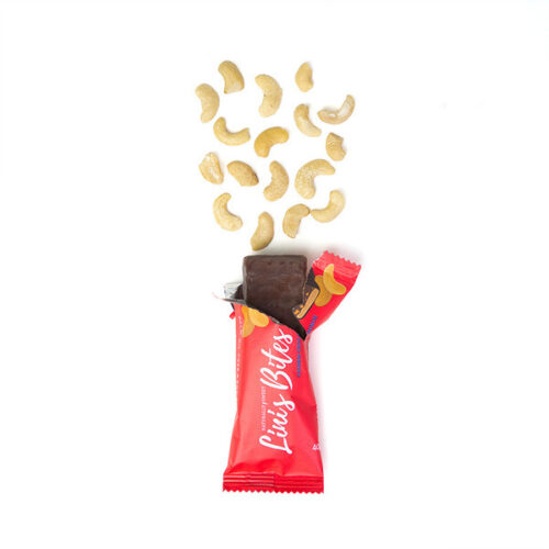 Lini's Mahe India Pähkli- Šokolaadi "Crunch" batoon šokolaadikattega- 46g