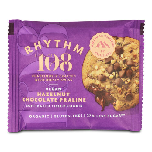 Rhythm108- Mahedad Pehmed Täidisega "Cookies" Sarapuupähkli-Šokolaadi Pralinee- 50g