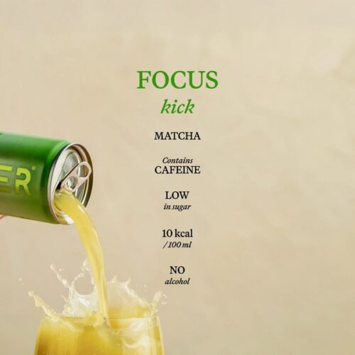 Gimber-Mahe Gaseeritud Ingverijook Mango ja Matcha Teega- 250ml