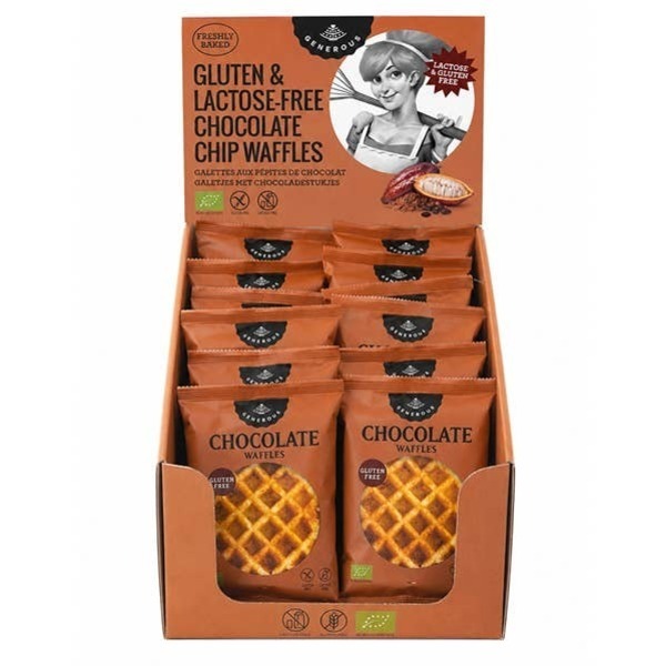Generous vahvlid shokolaaditykkidega maxi-karp Mahedad Belgia Vahvlid shokolaaditykkidega (GV/LV)- 60g